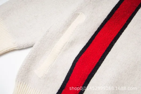 Corteiz Cross Stripe Knit Cardigan Beige Outerwear.cardigan - 9