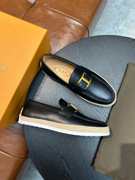 Tod's Double T Loafer Black Patent Leather Loafers - 5