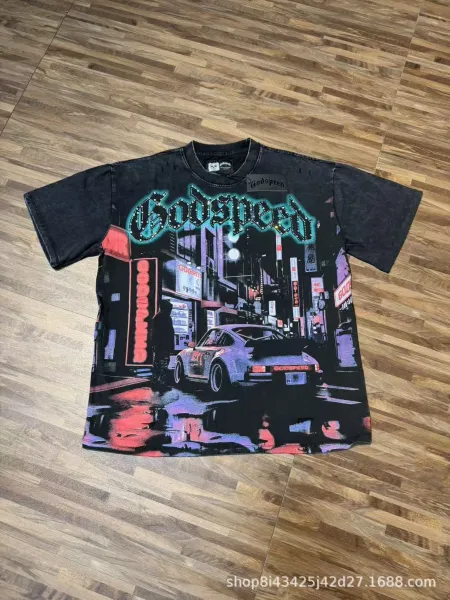 Godspeed Street Scene Graphic T-Shirt - 1