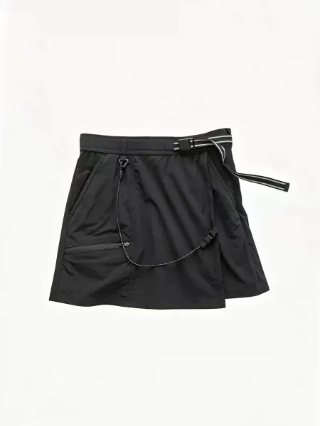 Design Wrap Skirt Shorts Lime Green Functional Sporty Shorts - 10