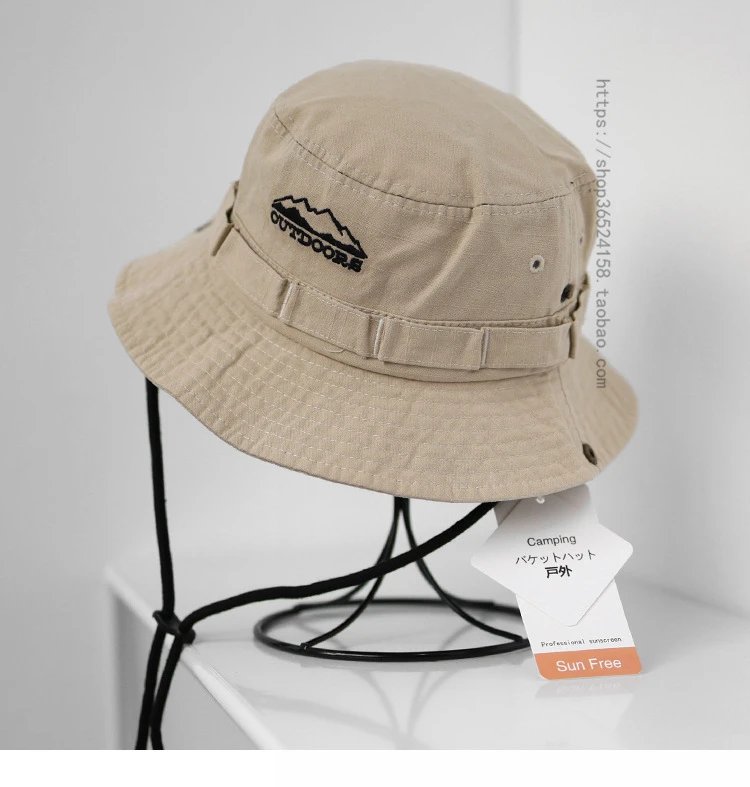 Outdoor Brand Bucket Hat Beige Camping Hat Hats.bucket Hat