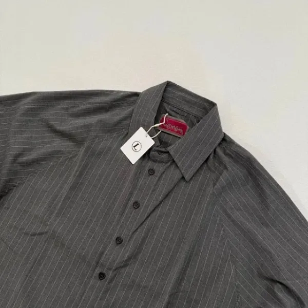 Needles Kimono Jacket Gray Pinstripe with White Rope Motif Outerwear - 20
