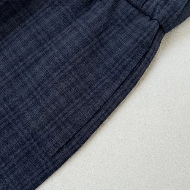 Design Wide-Leg Plaid Pants Navy - 14