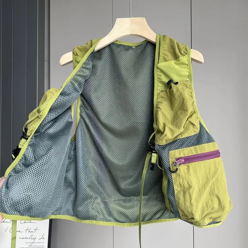 Mesh Utility Vest Lime Green Navy Purple Outdoor Tactical Vest