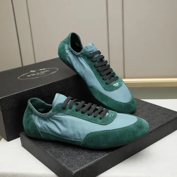 Prada Re-Nylon Low-Top Sneakers Green and Aqua - 1