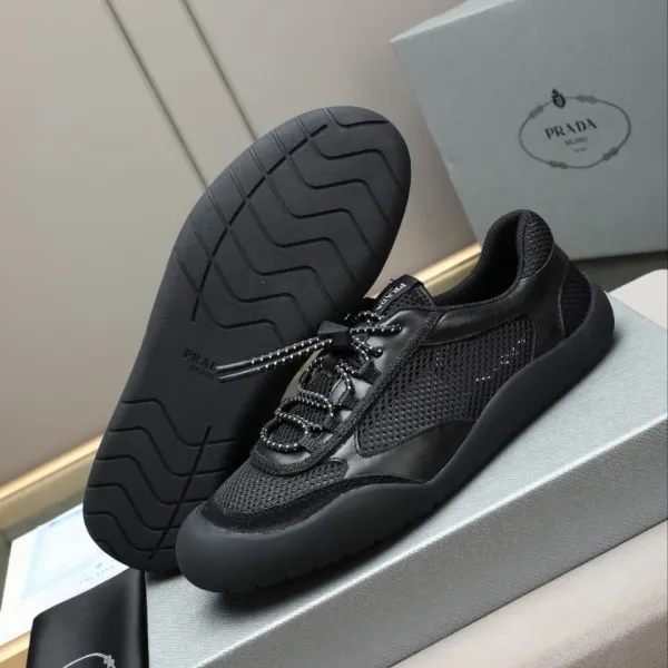 Prada Re-Nylon Mesh Sneakers Black - 1
