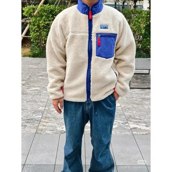 Patagonia Better Sweater Fleece Jacket Beige with Purple Accents Outerwear - 7