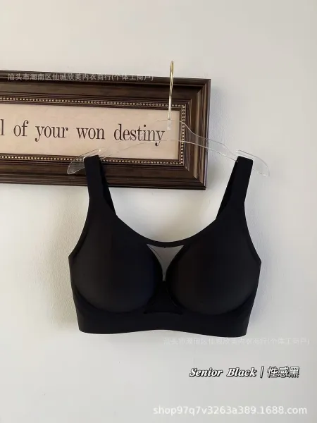 Design Senior Black Sexy Black Wireless Bra Underwear - 1