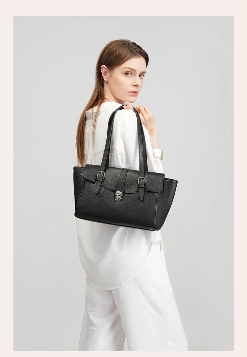 Design Structured Flap Closure White Handbag - 24