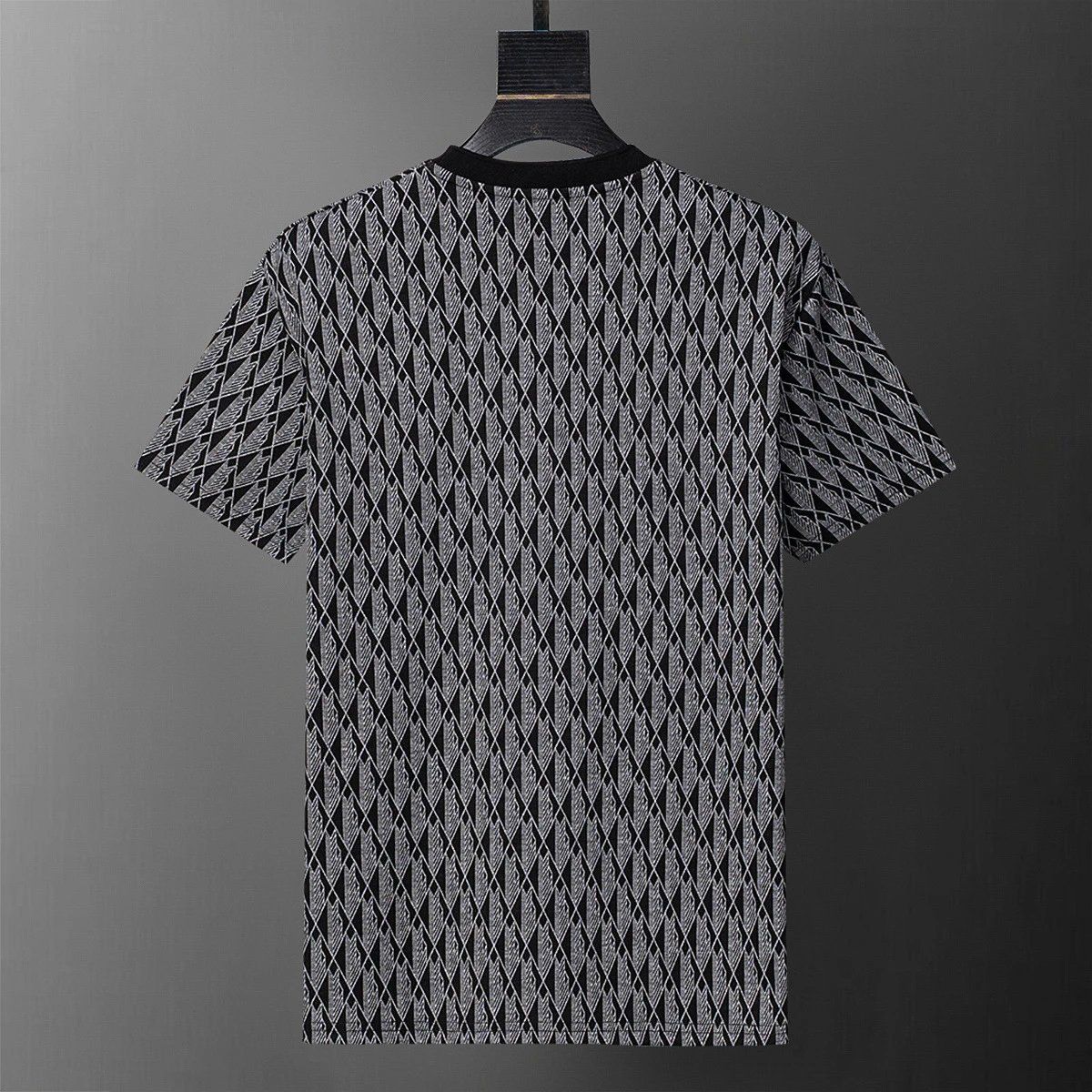 Lacoste Patterned Gray Blue Green Monogram Casual T-Shirt