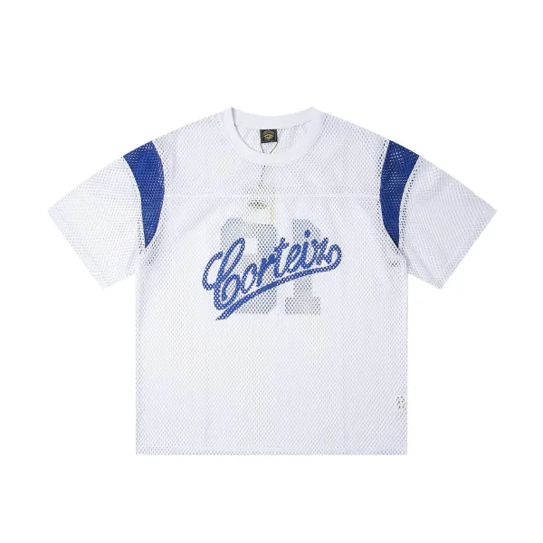 Corteiz Mesh Jersey Yellow Black Tops - 14