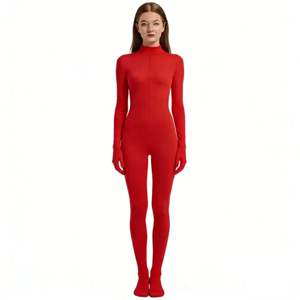 Design Full-Body Zentai Suit Pink Clothing - 2