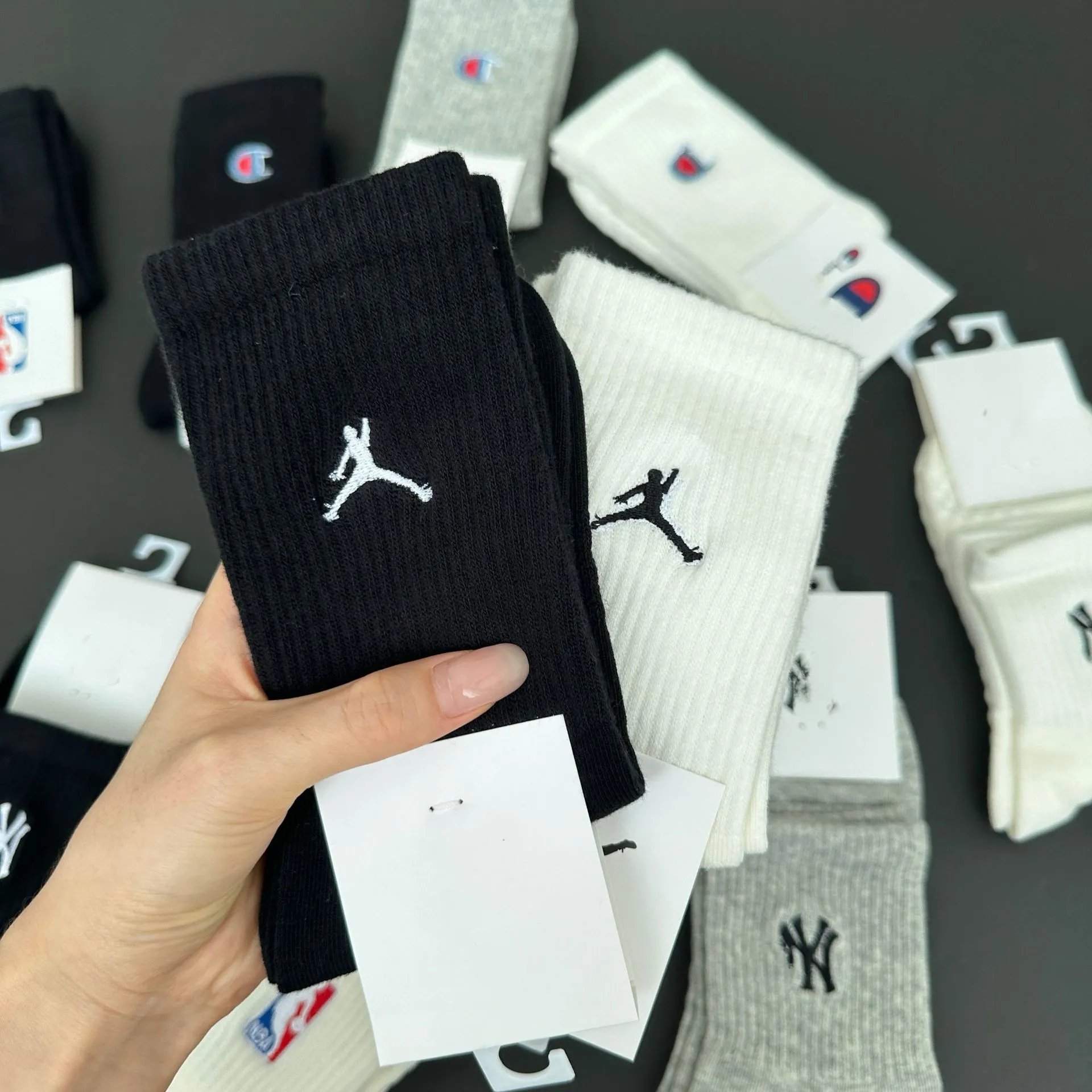 Champion NBA New York Yankees Jordan Logo Crew Socks