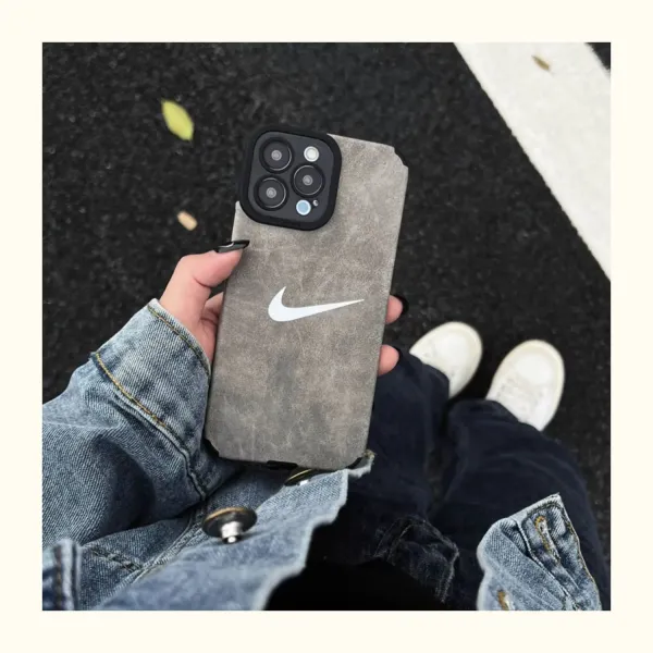 Nike Swoosh Velvet Case Deep Charcoal Phone Case - 12