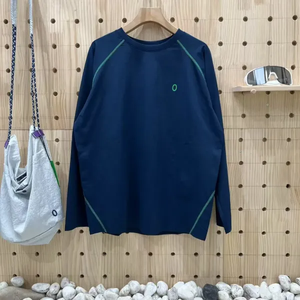 Design O Collection Base Layer Long Sleeve Navy with Green Stitching Base Layer - 11