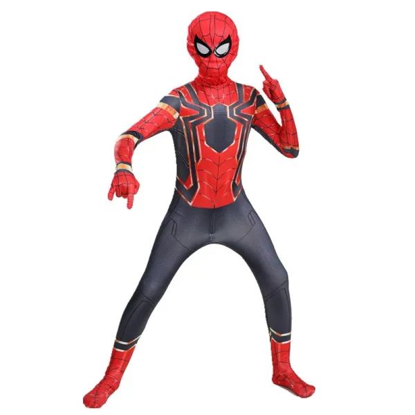 Design Spider-Man Iron Spider Suit Red Full-Body Costume Clothing - 3