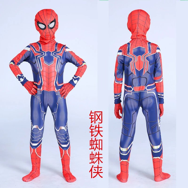 Design Spider-Man Iron Spider Suit Red Full-Body Costume Clothing - 5