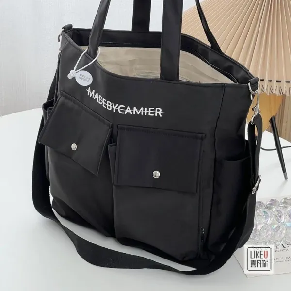 Design Made by Camier Utility Tote Bag Black Tote Bag - 1
