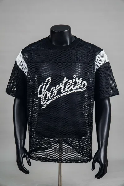 Corteiz Mesh Jersey Yellow Black Tops - 26