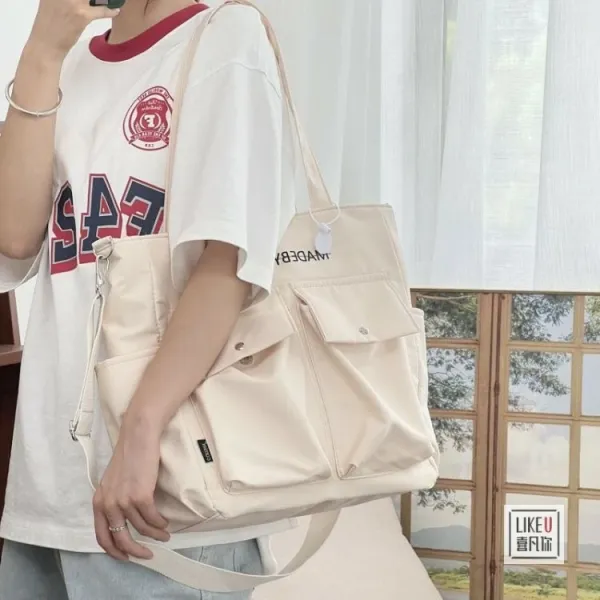Design MADEBYCAMIER Utility Tote Bag in Dusty Blue Tote Bag - 29