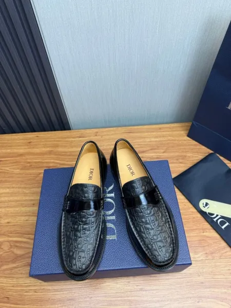 Dior Oblique Loafer Black Patent Leather Loafers - 3