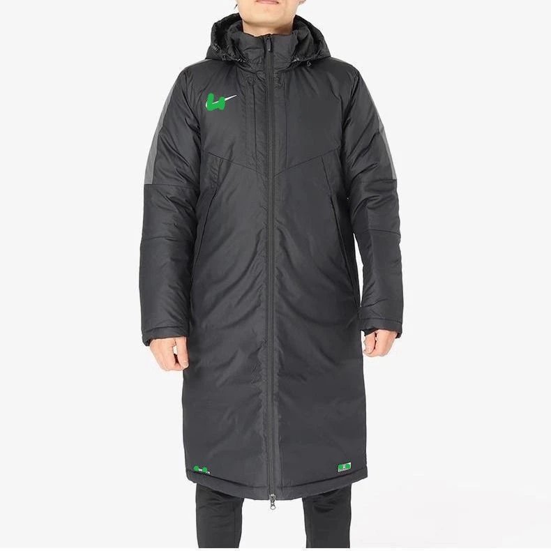 Nike Technical Parka Black with Green Swoosh Outerwear - 4
