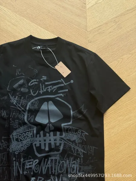 Design Skull Graphic Print Black T-Shirt - 9