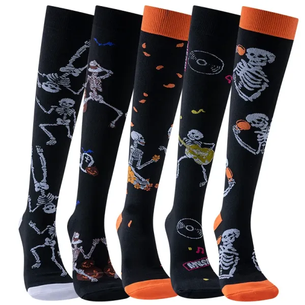 Design Cat-Themed Knee-High Socks Set Multicolor Socks - 5