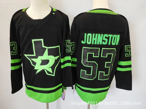 Dallas Stars John Klingberg #53 Alternate Jersey Black Neon Green Hockey Jersey - 1