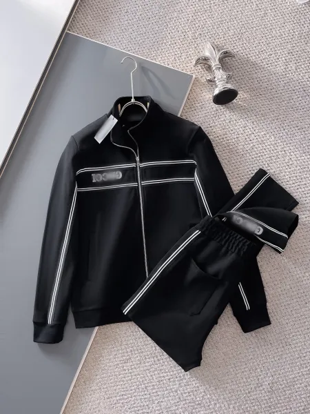 Gucci Track Suit Black with White Stripes Tracksuit - 1
