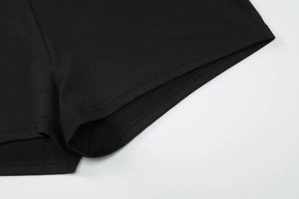 Design Asymmetrical One-Shoulder Top and Wrap Shorts Set Black - 28