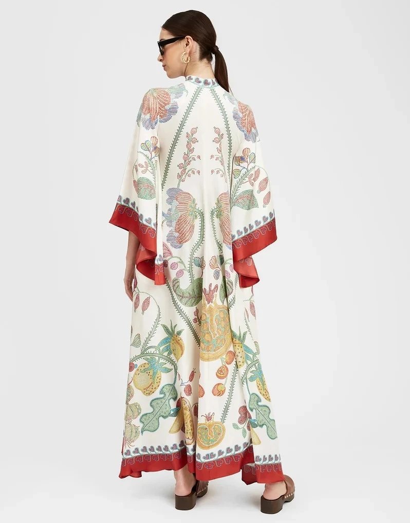 Versace Printed Kaftan Dress Multicolor - 20