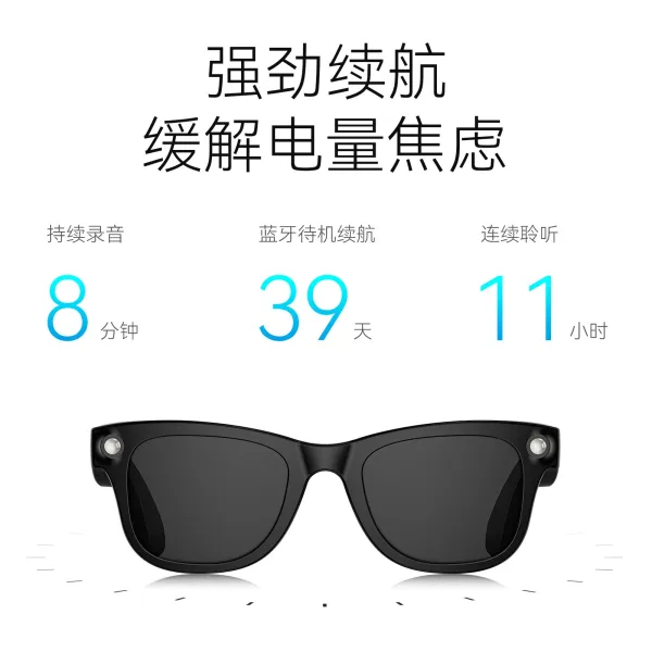 Apple Vision Pro Style Smart Glasses Black Eyewear - 18