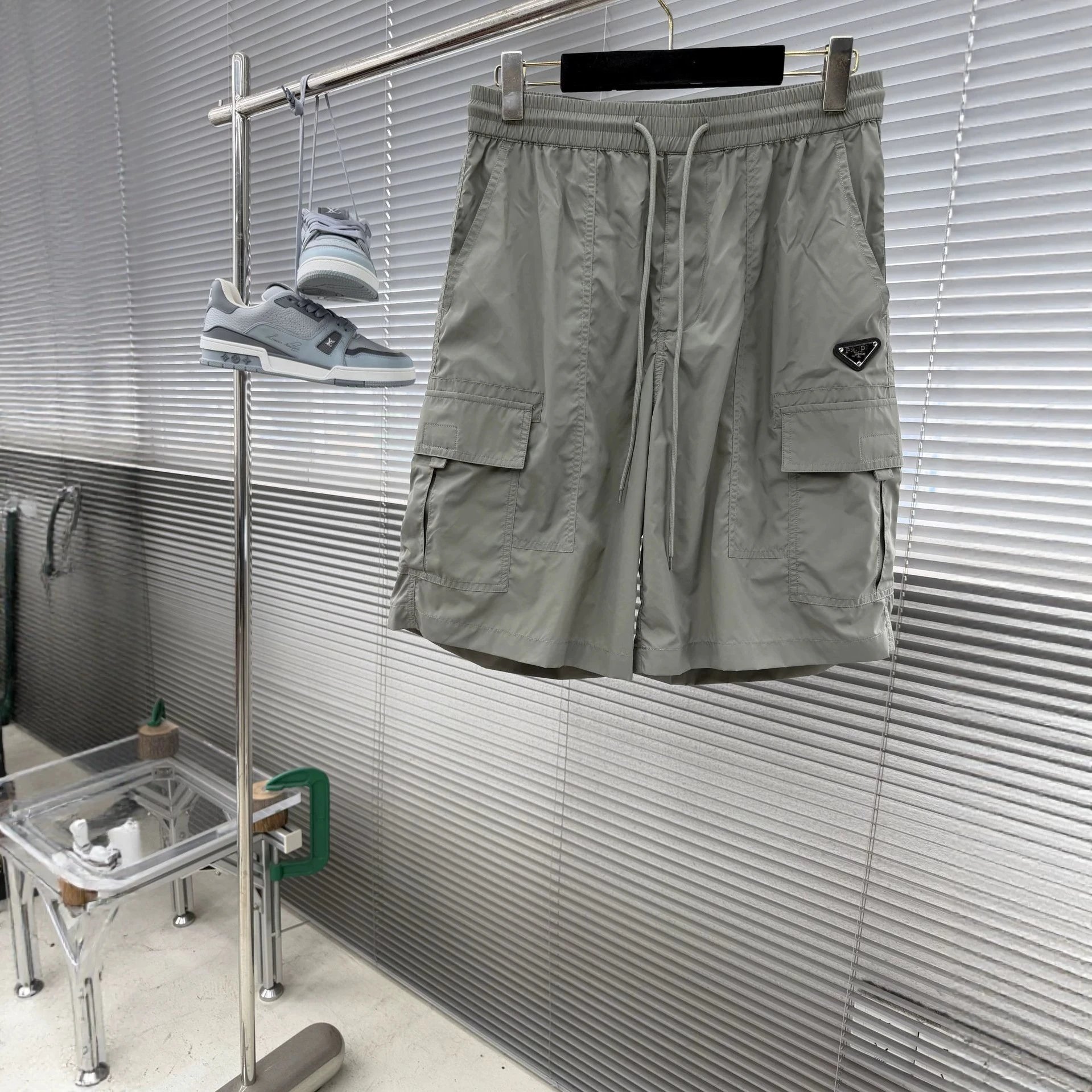 Prada Cargo Shorts Black Utility Style