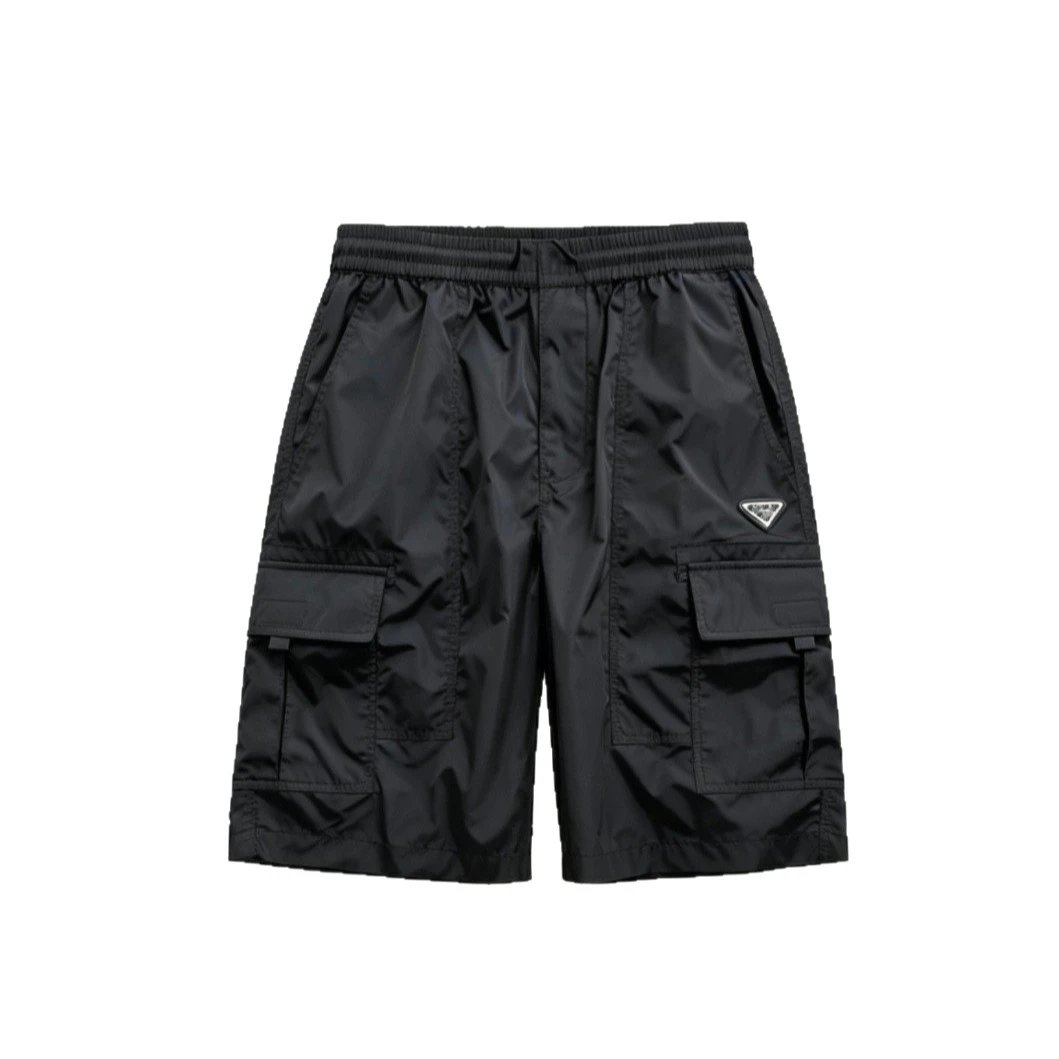 Prada Cargo Shorts Black Utility Style