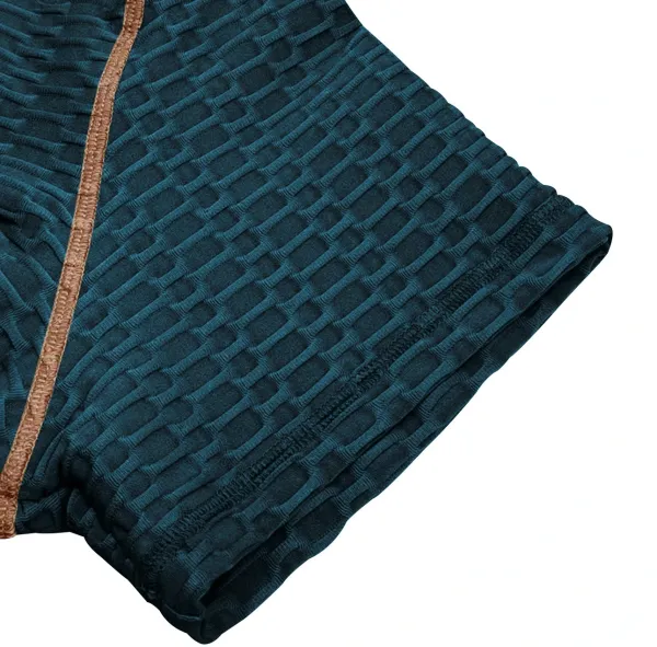 Design Henley T-Shirt Teal Textured - 31