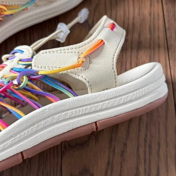 Design Woven Sandal Multicolor Casual Shoes - 28