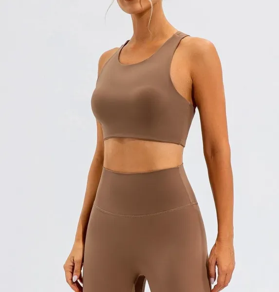 Design Cut-Out Back Sports Bra Black Activewear - 16