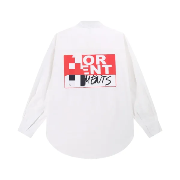 Design Oversized Shirt Black with Graphic Pocket Patch Tops Shirt - 7