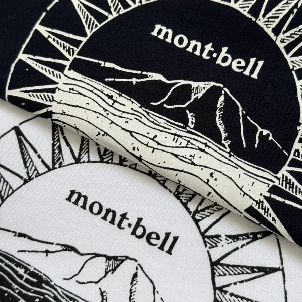 Design Montbell Sun Mountain Graphic T-Shirt Black + Montbell Ultralight Crossbody Bag Purple T-Shirts - 24