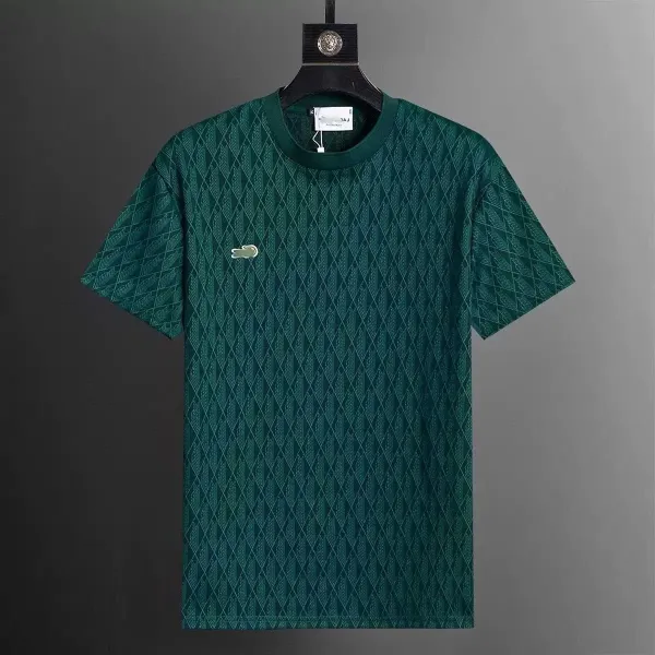 Lacoste Diamond Pattern Green T-Shirt - 1