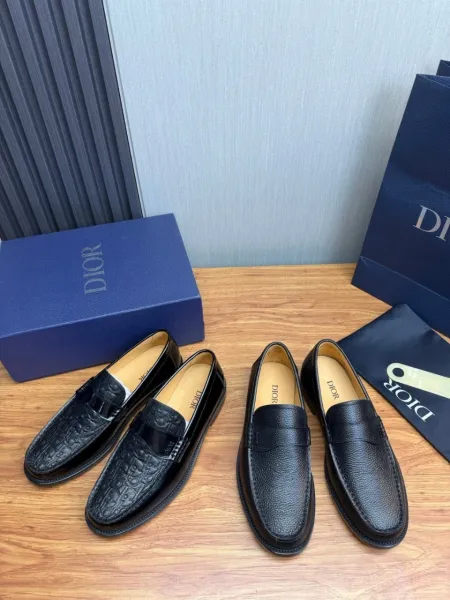 Dior Oblique Loafer Black Patent Leather Loafers - 5