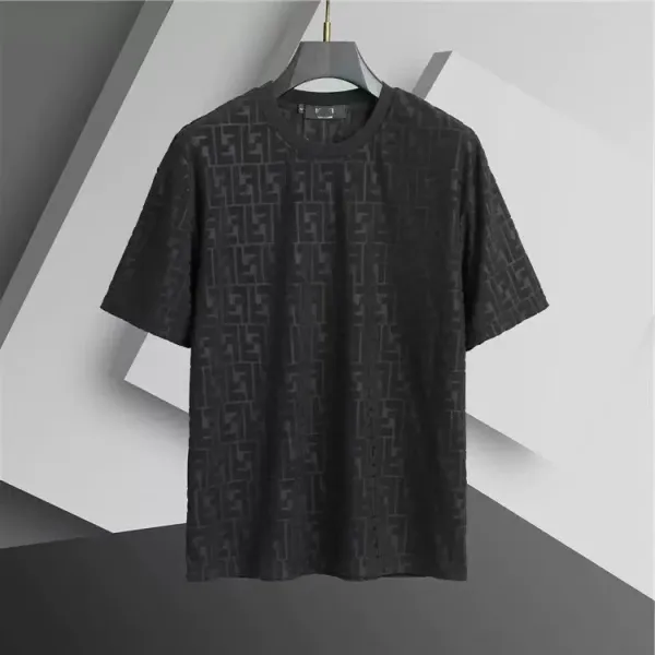 Fendi FF Monogram All-Over Print Black T-Shirt - 1