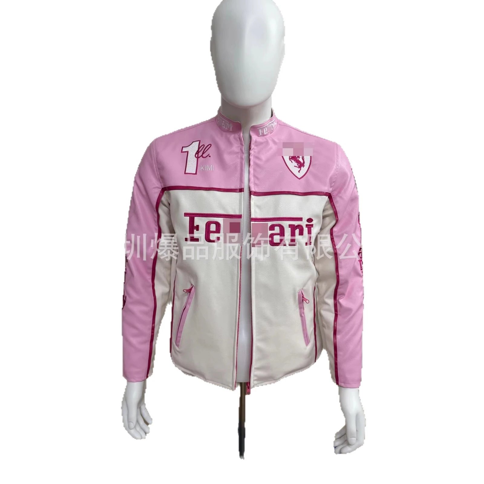 Racing Jacket Mercedes White Black Sport Leather Jacket