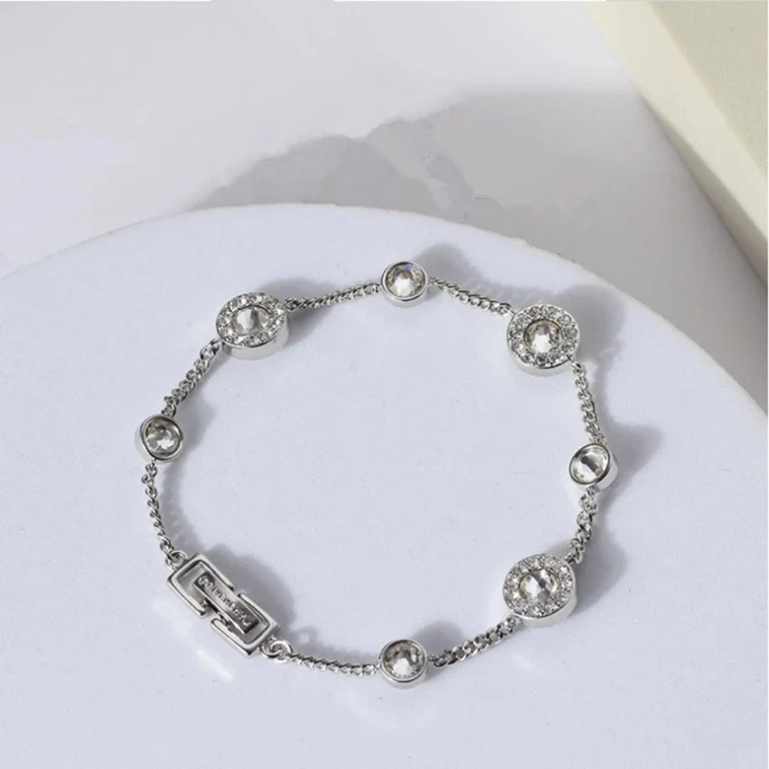 Givenchy Crystal-Embellished Chain Bracelet Silver Jewelry - 7