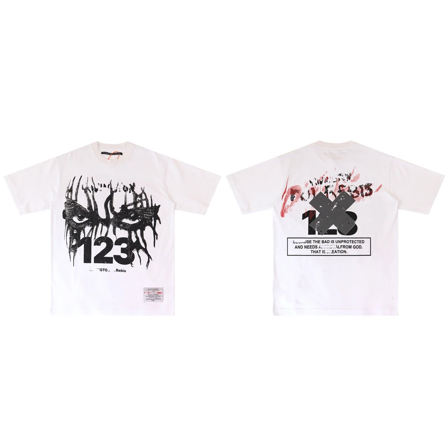 Rivington Rebis Orange Graphic Streetwear T-Shirt