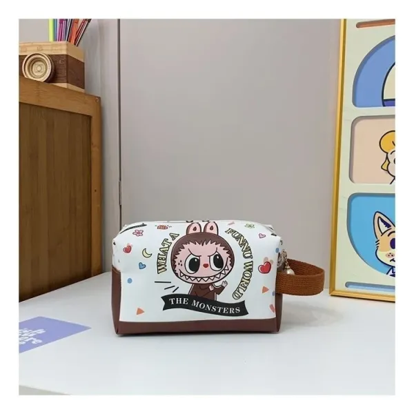 Design What A Funnu World The Monsters Pouch White Brown Clutches - 1