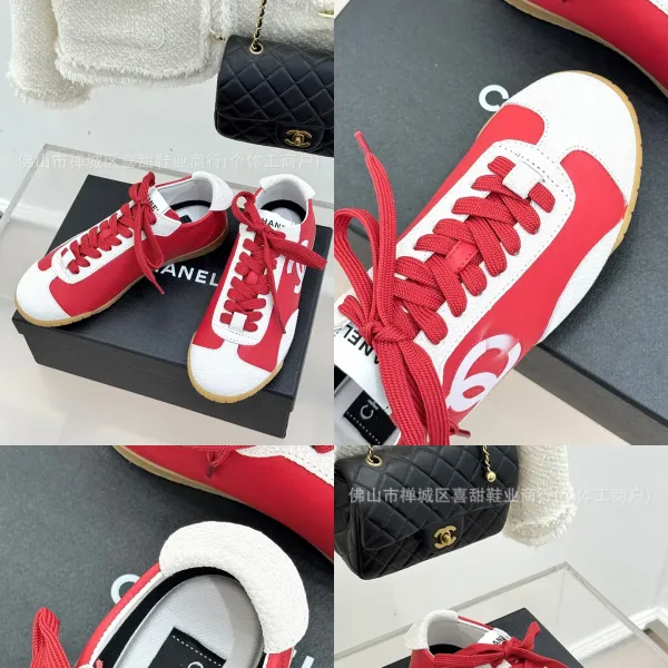 Chanel Sporty Sneakers Red and White Sneakers - 9