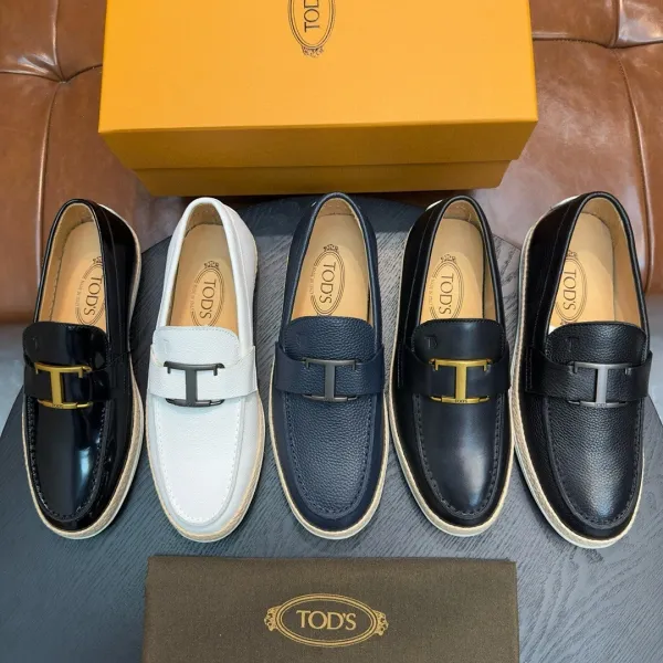 Tod's Double T Loafer Black Patent Leather Loafers - 13