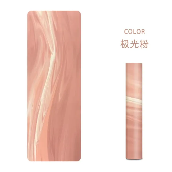Design Marble Print Yoga Mat Polarized Pink Activewear - 1